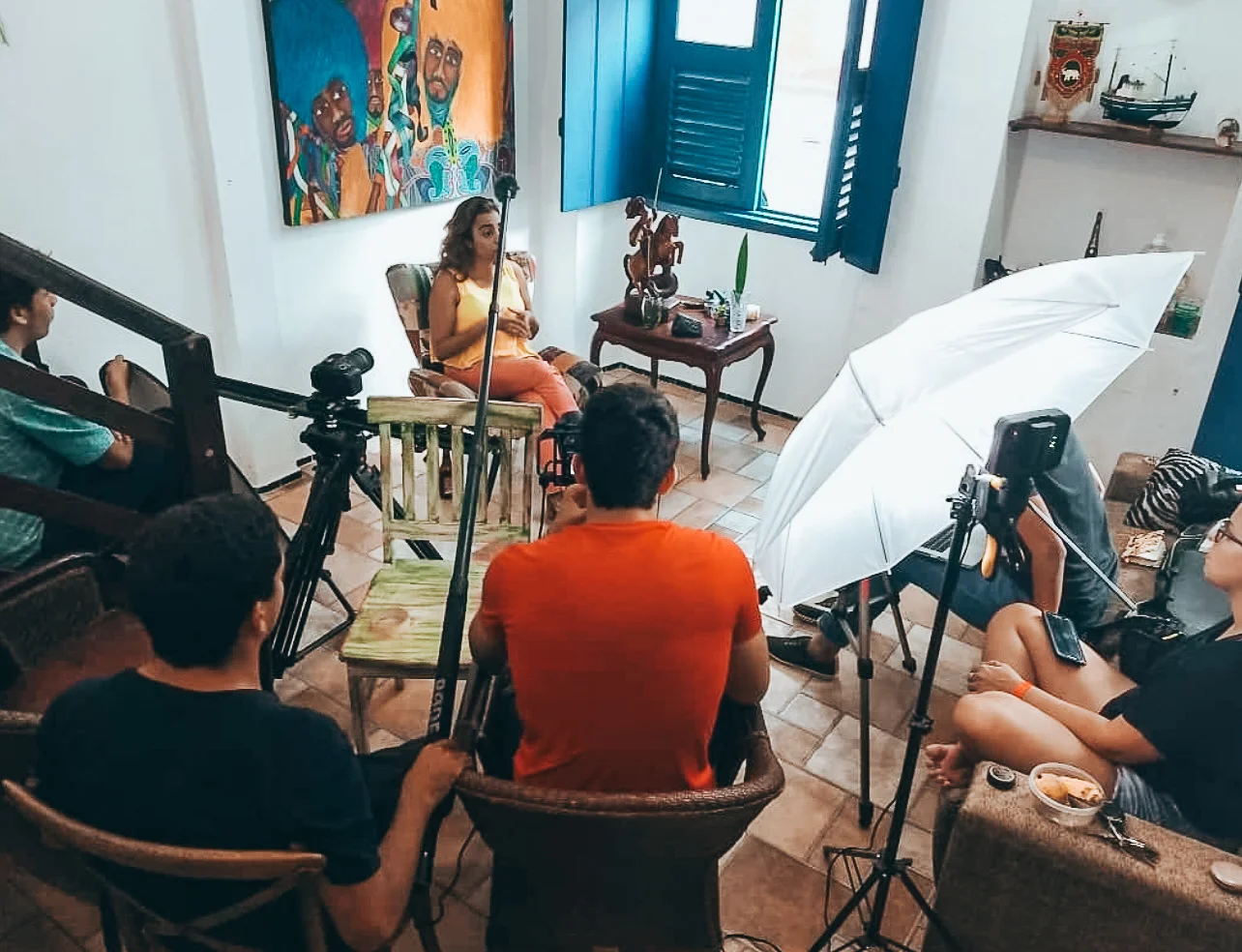 Produção de vídeo em estúdio