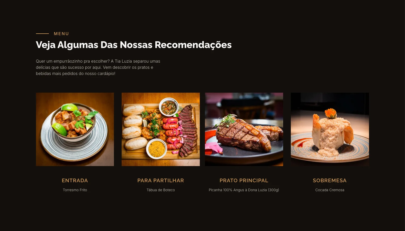 Site Boteco Dona Luzia 1