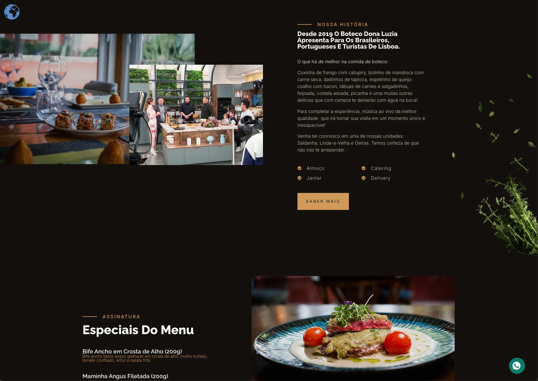 Site Boteco Dona Luzia